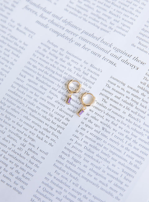 Bridgerton Earrings Purple