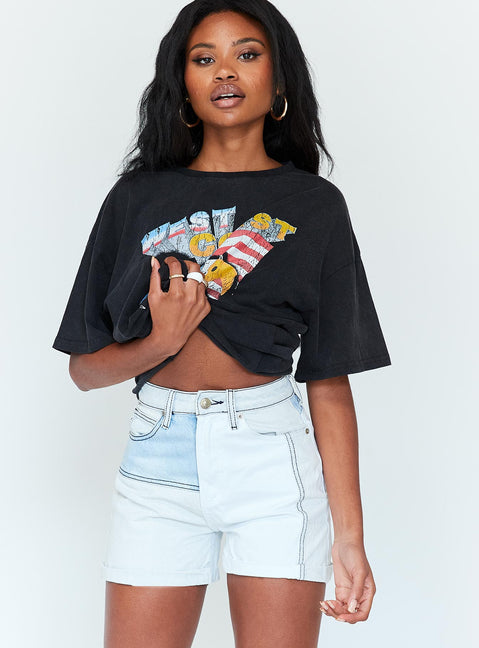 Dani Patchwork Denim Shorts