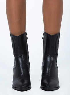 Dominique Cowboy Boots Black