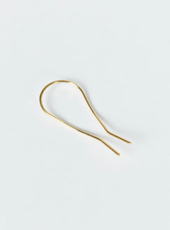 Hair pin Designed to be invisible when worn Gold-toned Lightweight