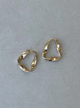 Earrings 18K Gold Plated Chunky hoop style Hinged hoop fastening