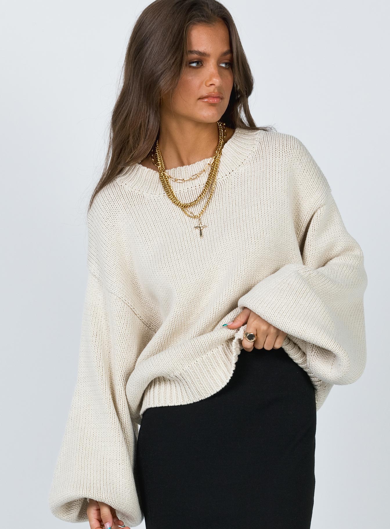 Harmony knit sweater beige