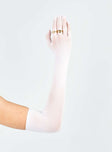Gloves Mesh Material Semi sheer Elbow length 