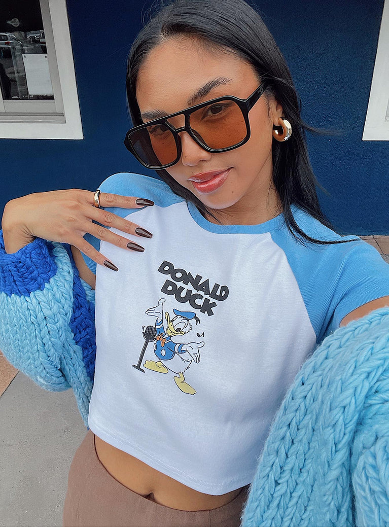 Disney Donald Duck Cropped Tee White /