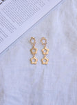 Ivy Fleur Earrings Gold