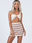 Kellie Knit Mini Skirt Multi