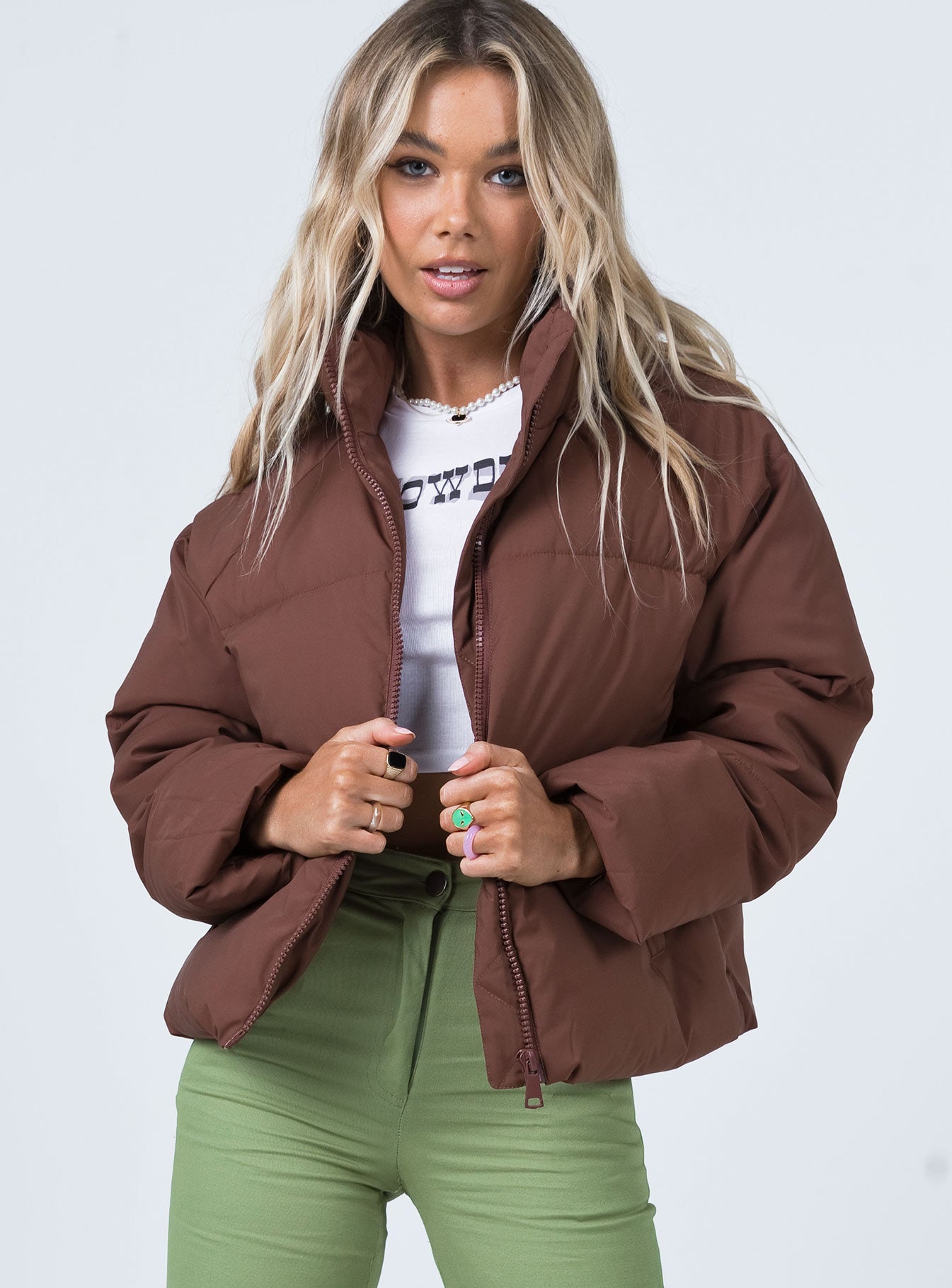 Zaria puffer jacket brown