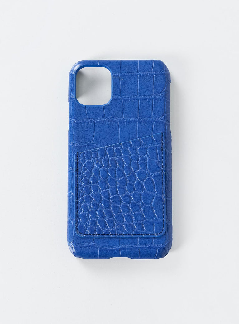 iPhone case  Princess Polly Exclusive 55% PU 45% PC Faux croc leather  Card slip Clip-on style 