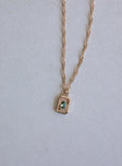 Honeydew Necklace Gold / Green