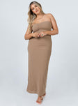 product Princess Polly Asymmetric Neckline  Charm Strapless Maxi Dress Brown