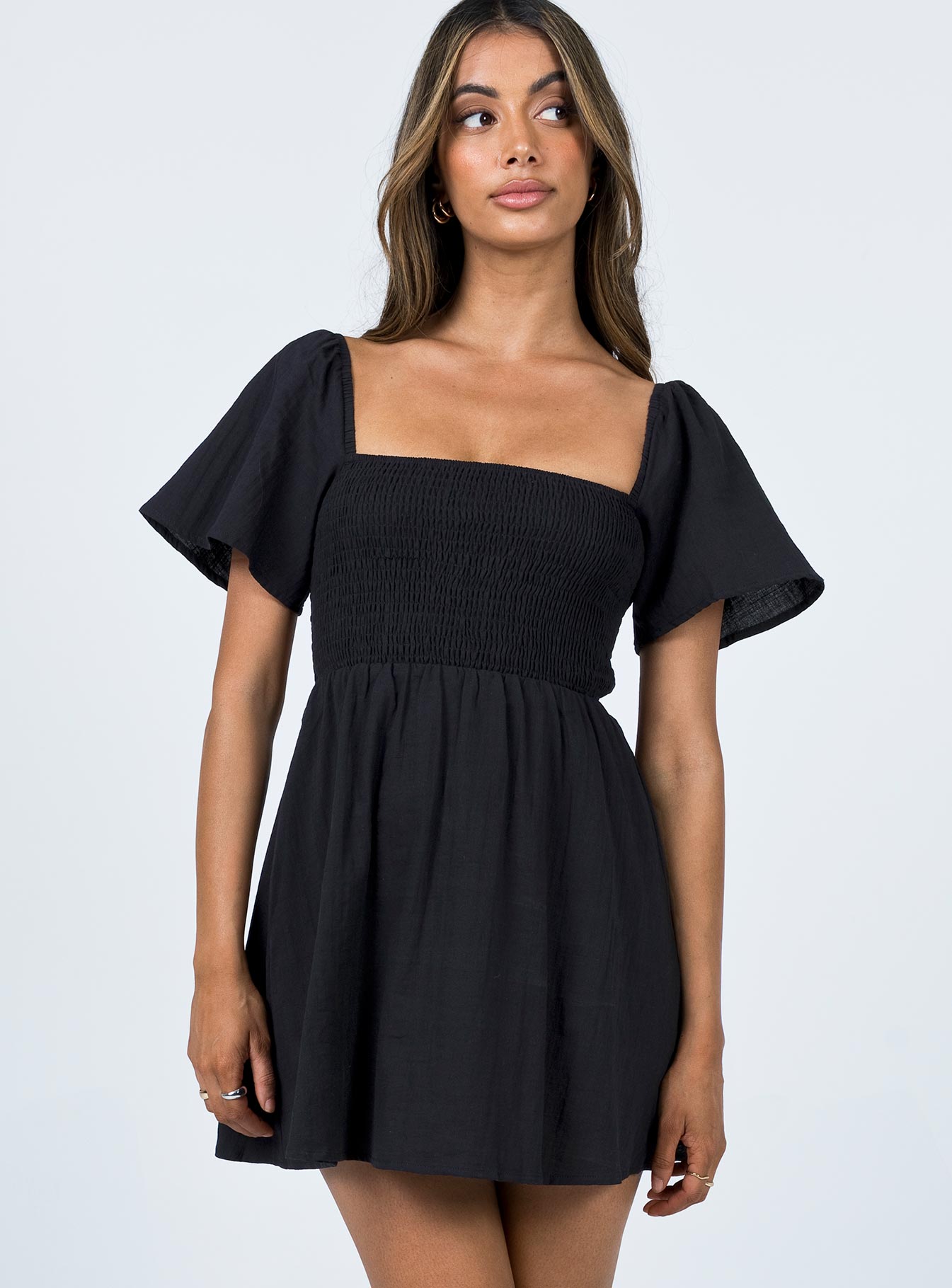 Nclook Women's Sweet V-Neck Mini Dress - Casual Summer Dress With Pockets