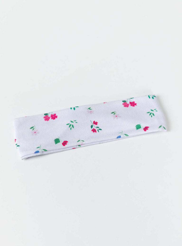 Headband Floral print Thick design Double lined Elasticated