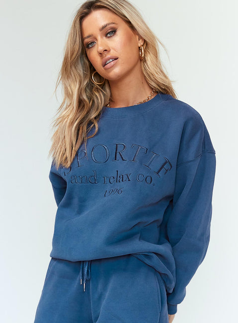 Major League Sweatshirt Navy Princess Polly  regular 