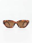 Sunglasses Tort frame Brown tinted lenses  Moulded nose bridge