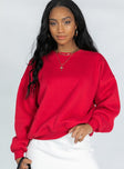 Charlotte Crewneck Sweatshirt Red