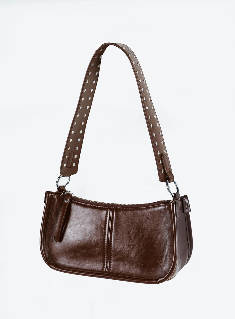 Small Leather Purse with Removable Shoulder Strap and Internal Zippered  Pockets