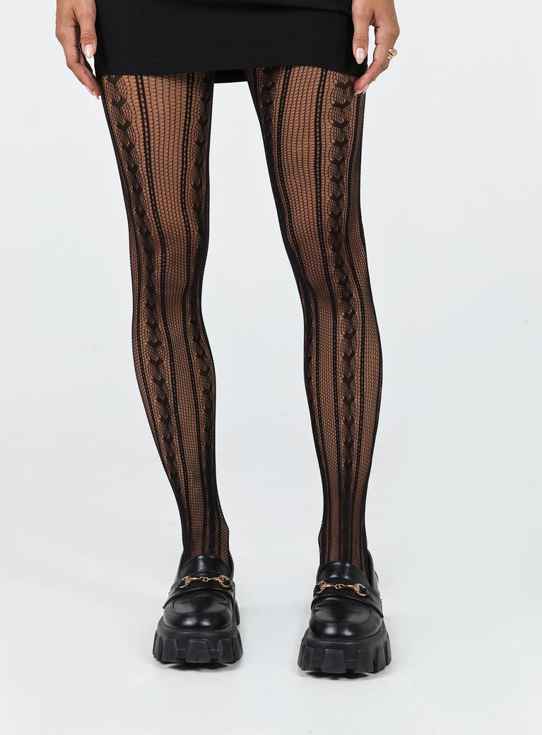 Stockings Sheer design  Detail stitching  High waisted  Elasticated waistband   Good stretch  