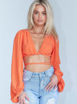 Ayesha Long Sleeve Top Orange