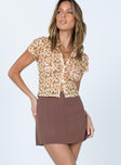 product Selby Mini Skirt Brown Eco Princess Polly  Mini Skirts 