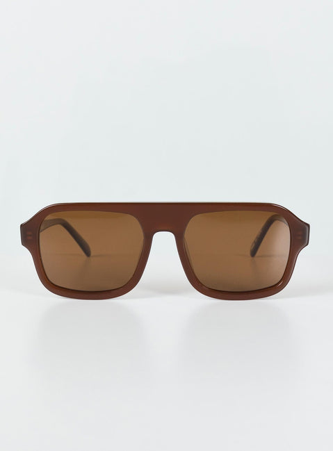 Sunglasses Plastic frame Moulded nose bridge Blue tinted lenses