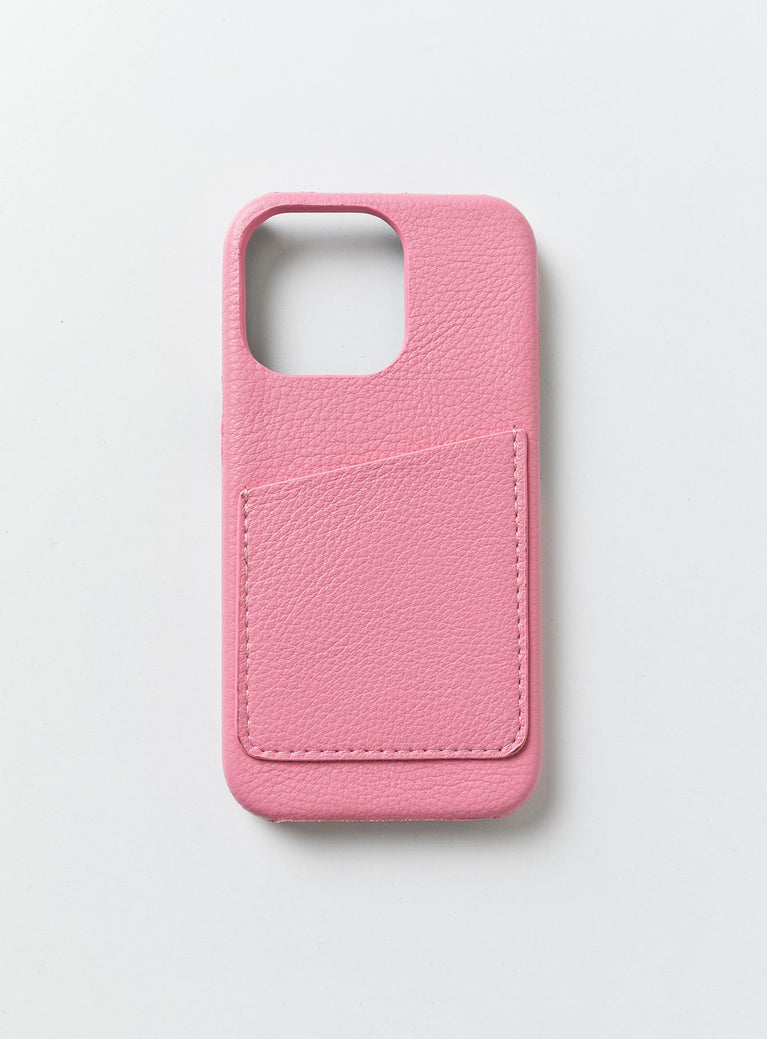 iPhone case Faux leather material Card slip Clip on style