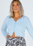 Phoebe Cropped Cardigan Blue Princess Polly  Cropped 