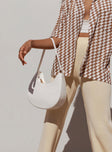 State of Mind Bag White Croc Eco