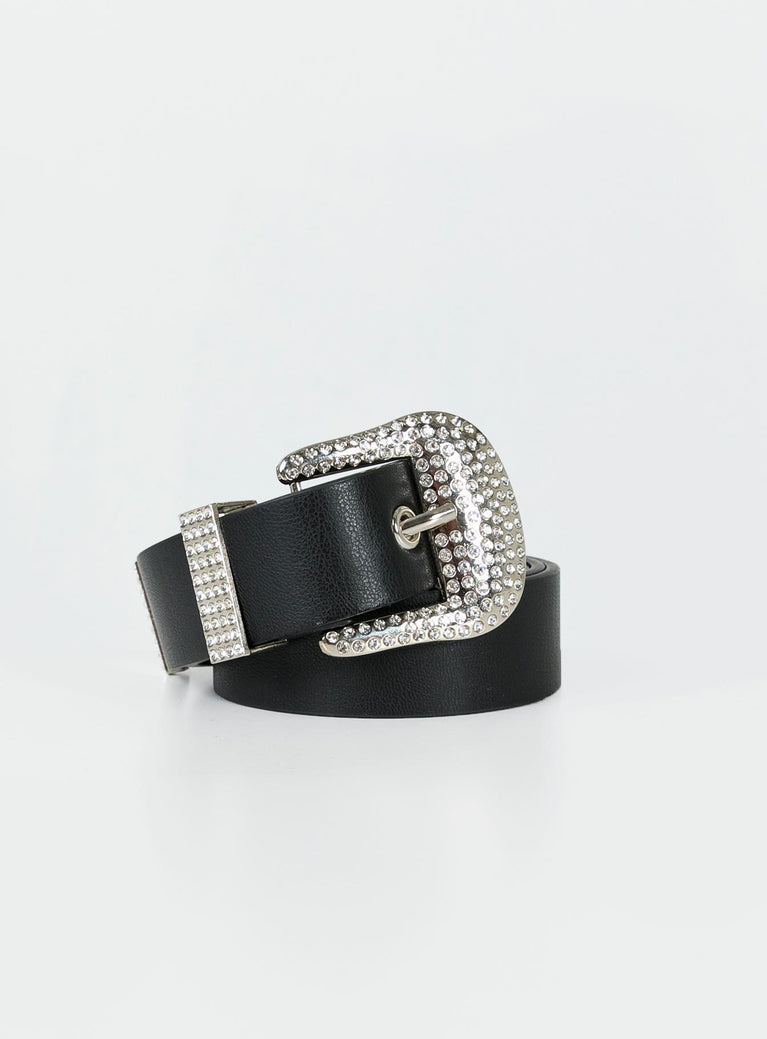 Black Belt With Silver Buckle | Pieces | SilkFred US