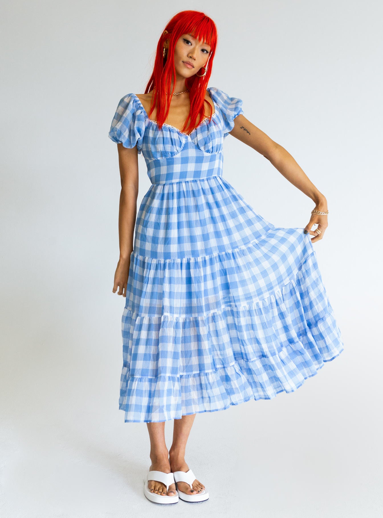 Danny Midi Dress Blue | Princess Polly Danny Midi Dress Blue | Princess Polly