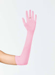 Gloves Mesh material Semi sheer Elbow length 