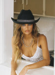 Rissell Rhinestone Cowboy Hat Black