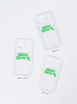 Slow Down iPhone Case Clear / Green