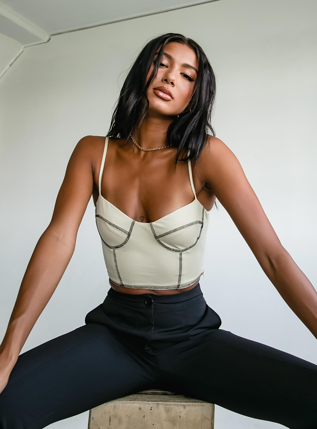 front view of model wearing Princess Polly Leilani Top 