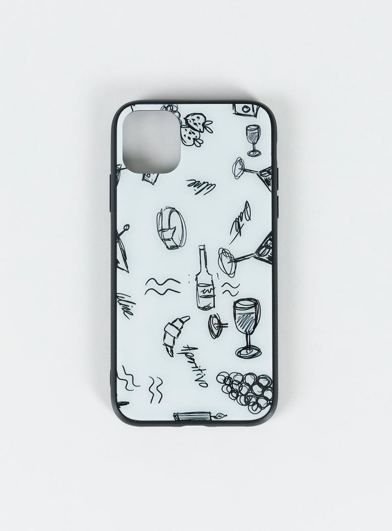 iPhone case Hard plastic back  Graphic print  Rubber sides