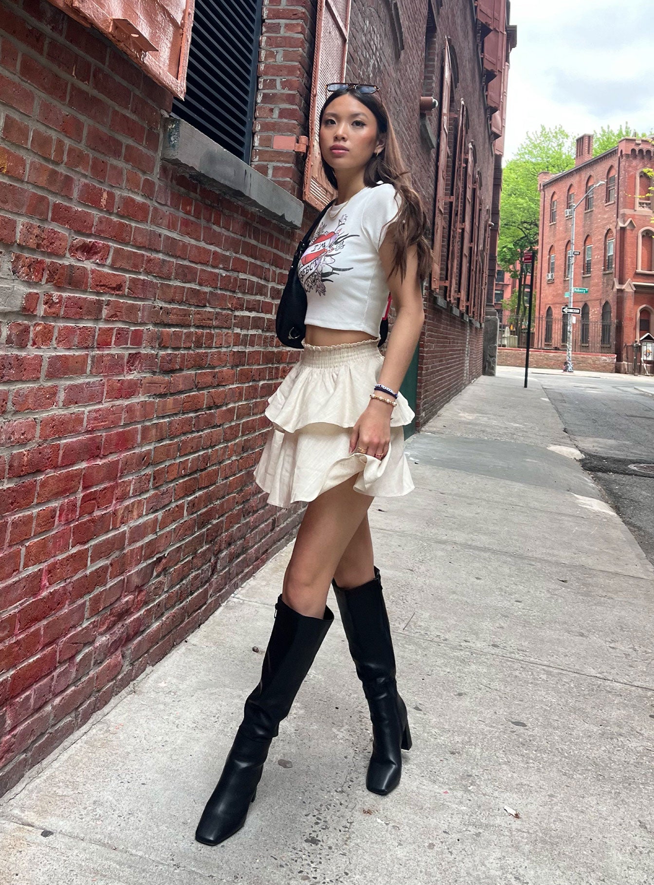 product Greta Mini Skirt Beige Princess Polly  Mini Skirts 