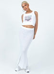 White cropped tank top Graphic print 