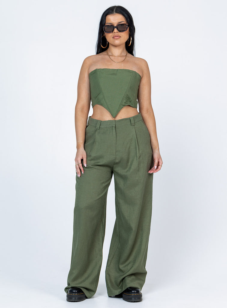 La Quinta Tube Top Khaki