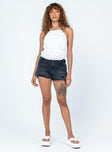 front view of model wearing Princess Polly Bailee Top White Sleeveless Crew Neck 