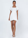Princess Polly Square Neck  Imagine Mini Dress White