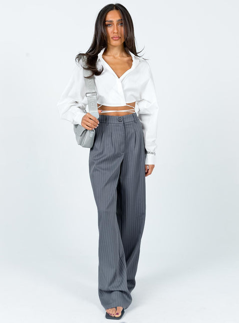 Archer Pants | Pinstripe Grey | Womens Archer Pants | Pinstripe Grey | Womens