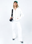 Hoda Zip Up Jacket White Princess Polly  regular 