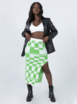 Whitemore Checkboard Midi Skirt Green