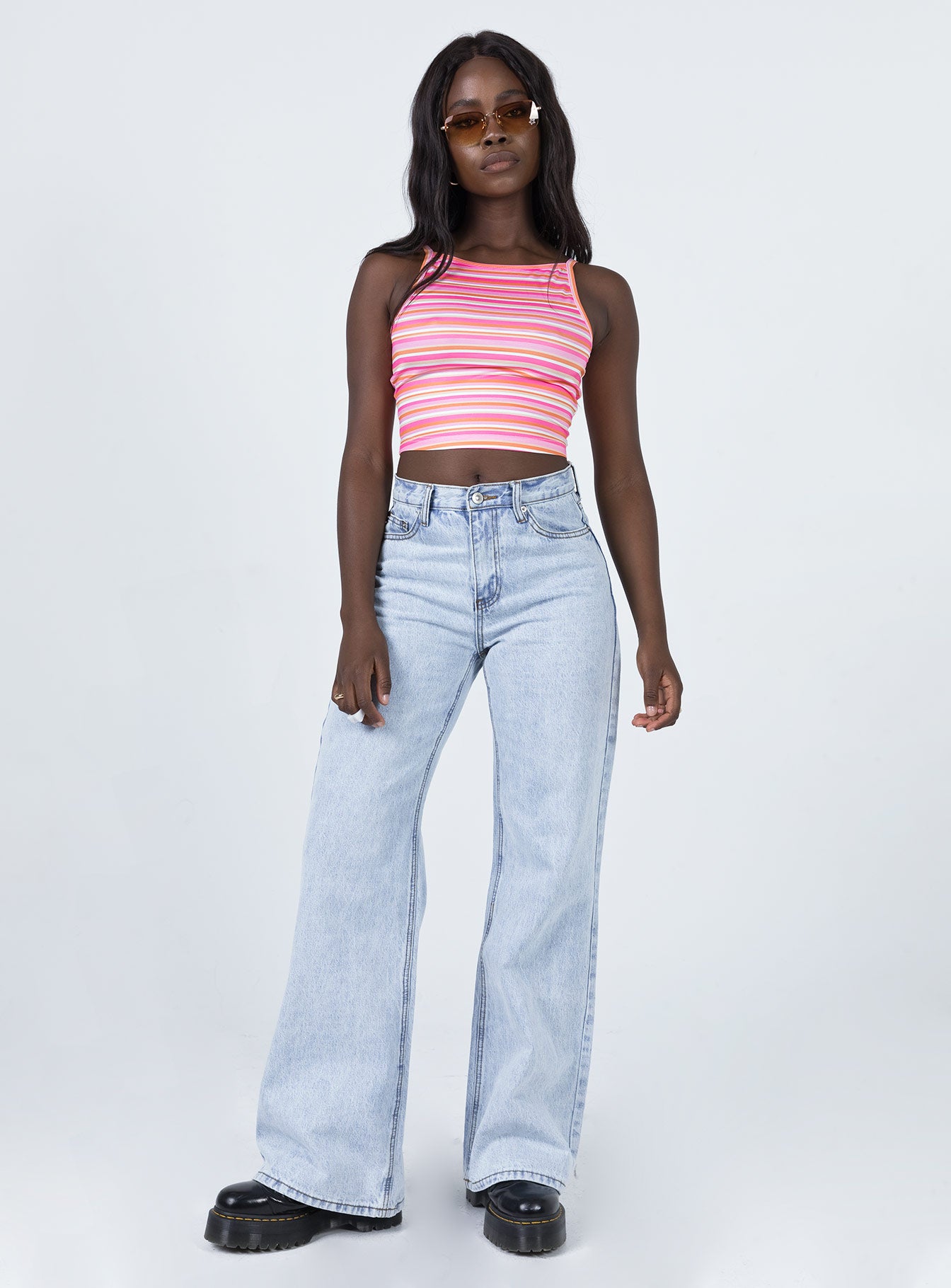 front view of model wearing Princess Polly Dilan Top Multi 