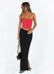 product Princess Polly Sleeveless Square Neck  Jessica PU Bustier Red