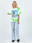 Oversized tee Princess Polly Exclusive 100% cotton  Graphic print  Drop shoulder Good stretch  