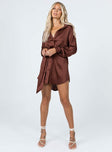 Princess Polly  Leighton Mini Dress Brown