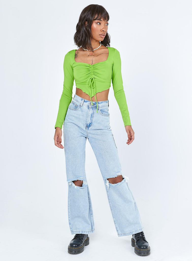 Kenzie Long Sleeve Top Green