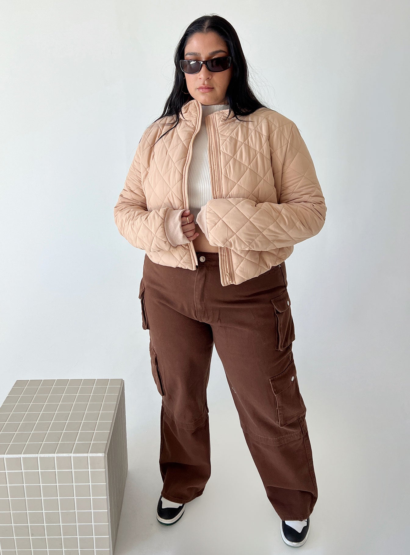 Lucia jacket beige curve