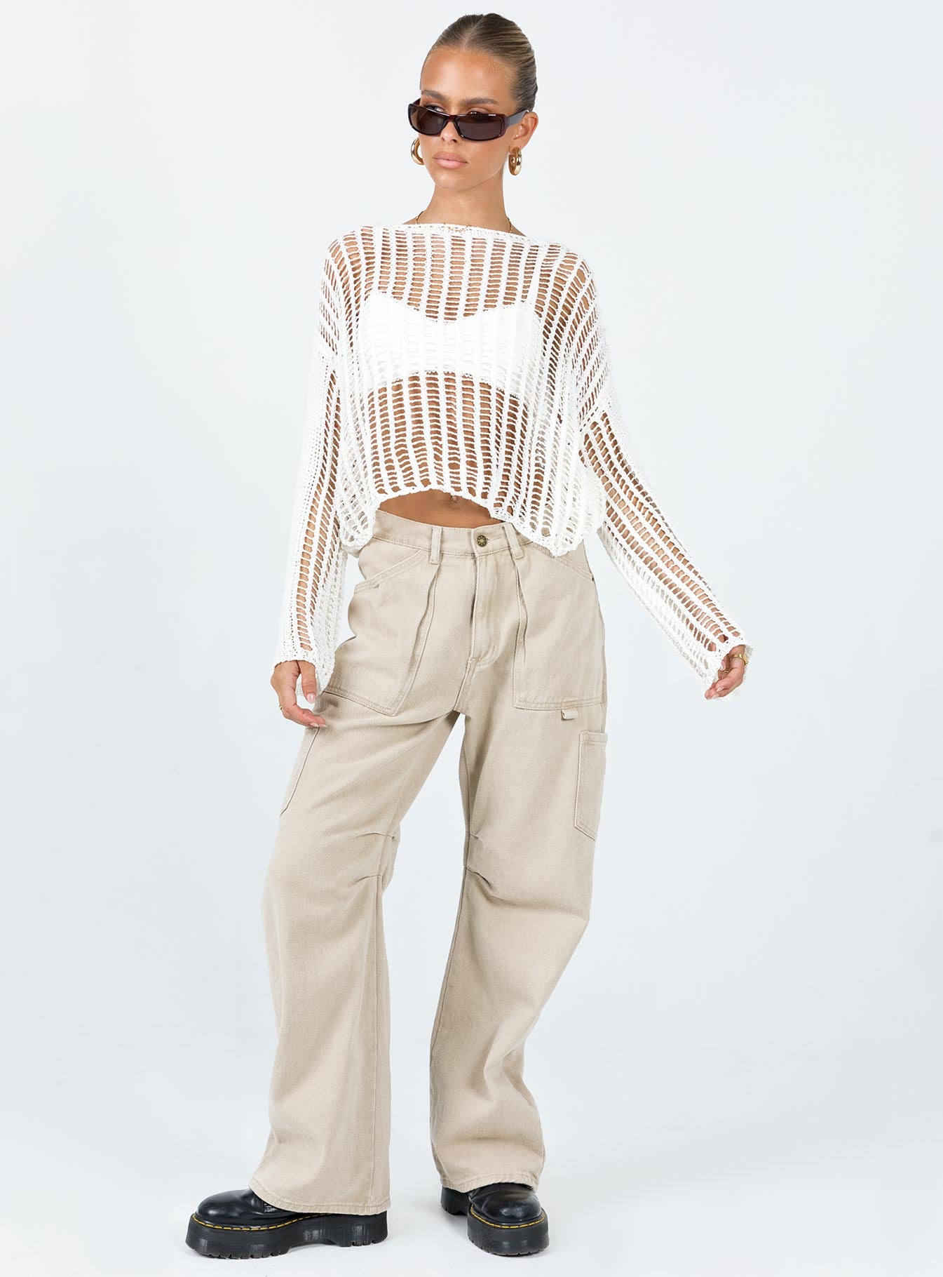 The Kennedy Sweater White Princess Polly  long 