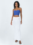 Strapless top Ribbed Knit material Twisted bust